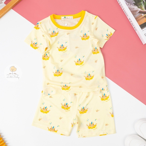 Bộ cotton sợi tre Hàn Quốc có tay 2/6T