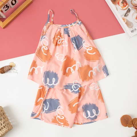 Bộ lanh Bé gái 2 dây size 2/7 tuổi