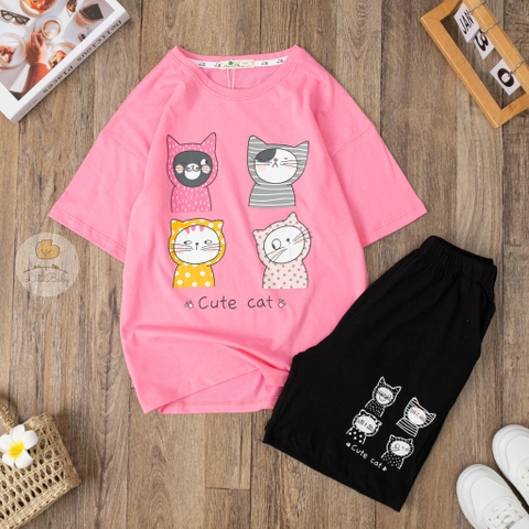 Bộ cotton Bé gái Liti ngắn tay 2 chiều size đại 8/16 tuổi (lô 2)