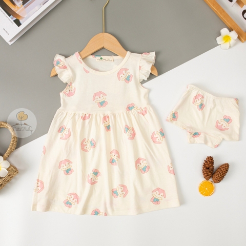 Set váy cotton kèm quần chip size 1/5 tuổi