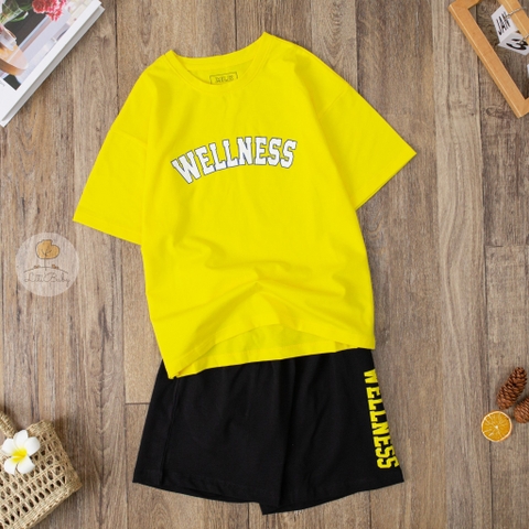 Bộ cotton MLB chữ Wellness size 4/14 tuổi