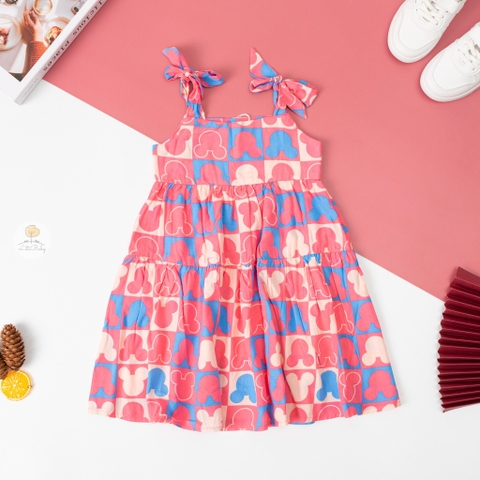 Váy cotton lanh có nơ 2//8 (lô 3)