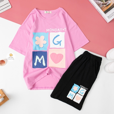 Bộ Bé gái Litibaby ngắn tay 2 chiều size 8/16 tuổi