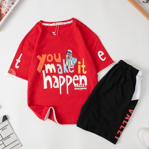 Bộ Bé trai ngắn tay YOUMAKE size 10/16 tuổi