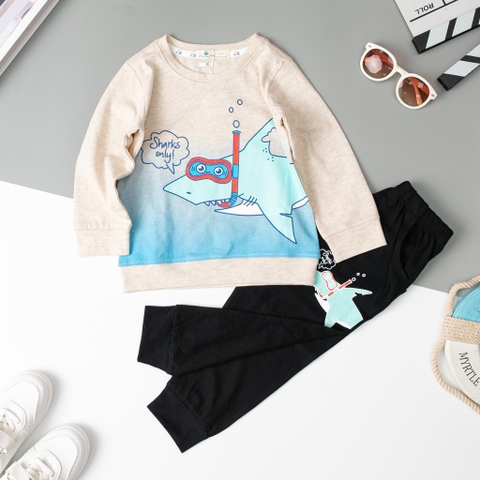 Bộ Bé trai thu đông 2 chiều Litibaby size 2/8 tuổi