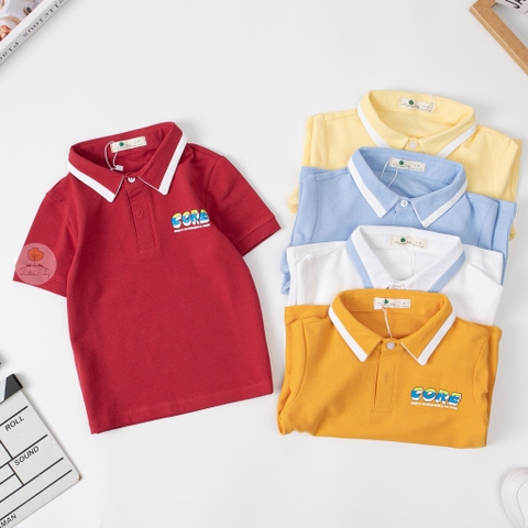 Áo cotton trẻ em - Bé Trai có cổ in chữ CORE 2/7