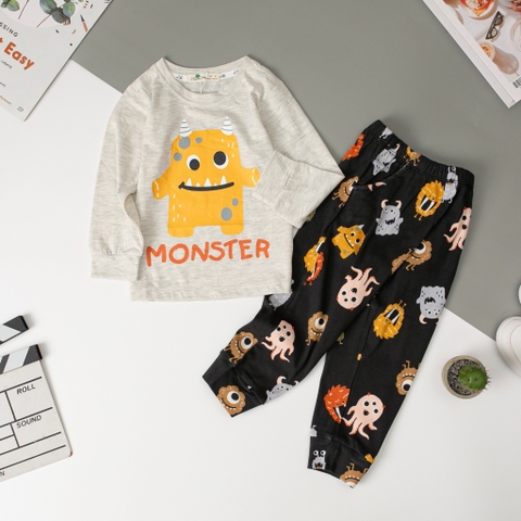 Bộ Bé trai thu đông phối quần size 2/10 tuổi