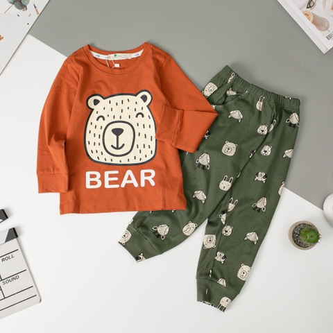 Bộ Bé trai thu đông phối quần size 2/10 tuổi