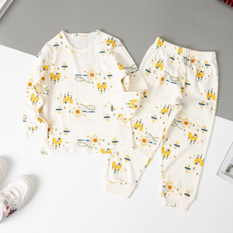 Bộ Bé trai, bé gái thu đông họa tiết size 3/10 tuổi
