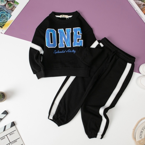 Bộ nỉ da cá bé trai, bé gái lé áo quần ONE size 3/8 tuổi