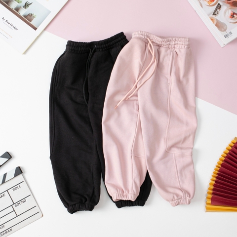 Quần nỉ da cá Bé trai, bé gái bo gấu size 3/8 tuổi