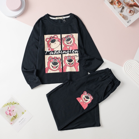 Bộ thu đông Bé gái cotton size đại cho bạn 26kg - 45kg