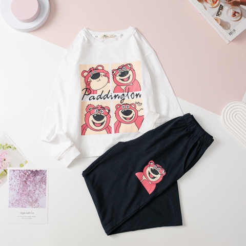 Bộ thu đông Bé gái cotton size đại cho bạn 26kg - 45kg