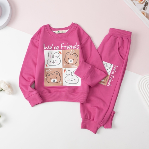 Bộ nỉ da cá BG in 4 mặt thỏ 2/8