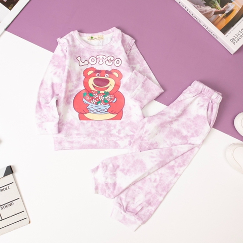 Bộ Bé gái thu đông loang in hình size 2/8 tuổi (lô 2)