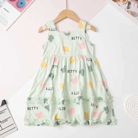 Váy cotton BG lanh SN bèo gấu viền 2/10 x24