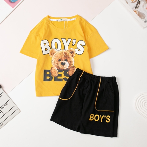 Bộ cotton bé trai ngắn tay size 2/8 tuổi [H409 ]