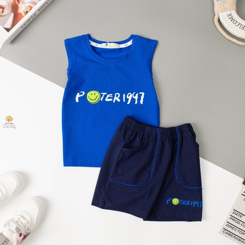 Bộ BT sát nách in mặt cười chữ POTER 2/8