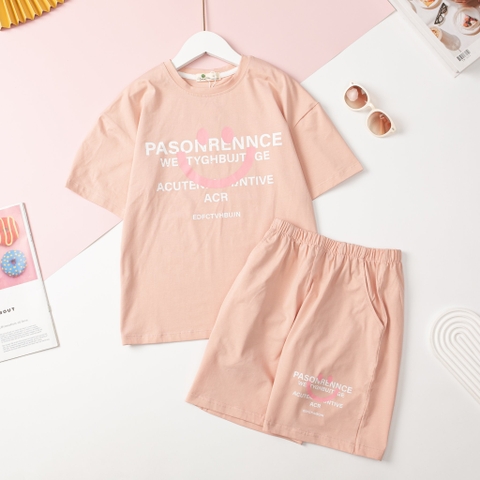 HY4 Bộ cotton ngắn tay Bé trai, bé gái size đại 8/16T