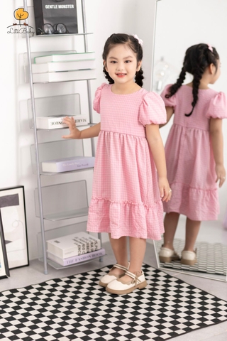 Váy thô BG kẻ tay bồng 2/10 x24