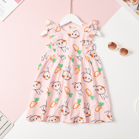 Váy cotton BG viền bèo 2/12 x24