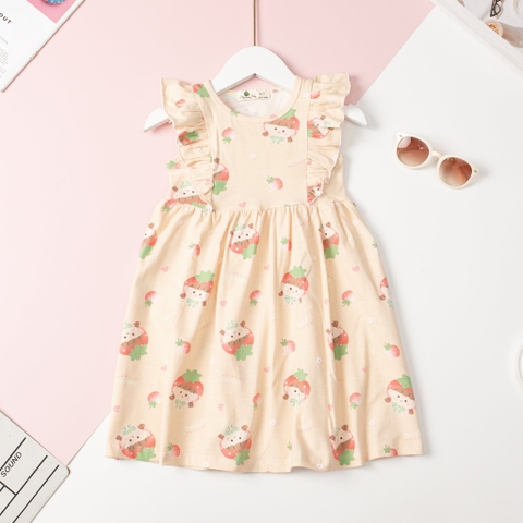 Váy cotton BG viền bèo 2/12 x24