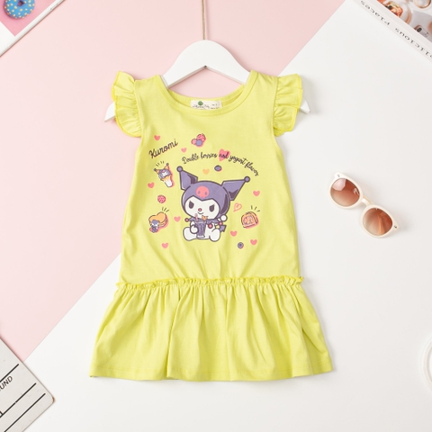 Váy cotton Bé gái đuôi cá, viền tay size 2/10 tuổi