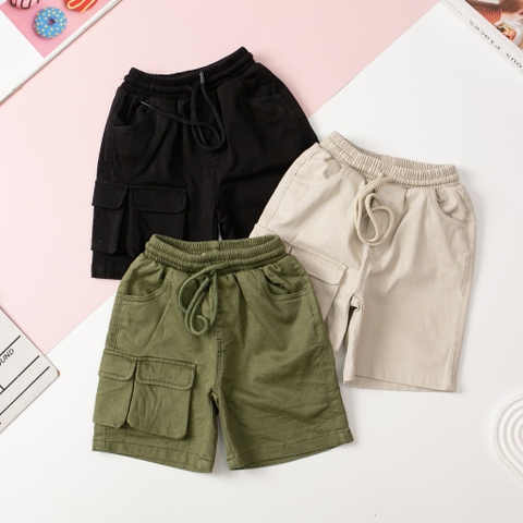 Quần vải dài kẻ caro BG, BT kaki sooc 2 túi ốp 1 bên 10/16 x24