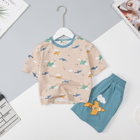 Bộ cotton BT ngắn tay siêu nhân, chó 2/10 x24