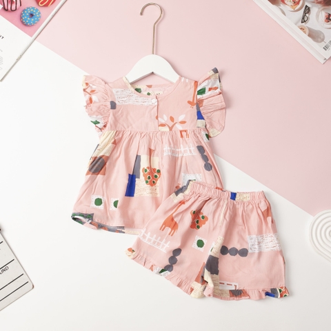 Bộ lanh BG cúc ngực cánh tiên 2/8 x24