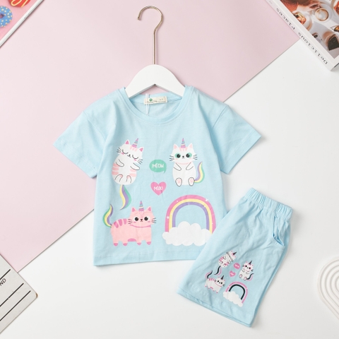 H436 Bộ Bé gái cotton 2 chiều size 2/7T x24