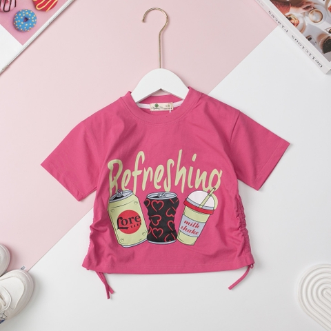 Áo cotton BG ngắn tay rút dây hông 4/12 x24