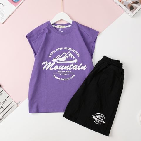Bộ cotton BT sát nách can vai Mountain 10/16