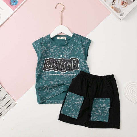 Bộ cotton TE BT sát nách BBS loang túi hộp 2/7 H452