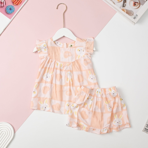 Bộ lanh Bé gái viền ngực size 2/10T (lô 2)