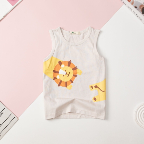 H463 Áo cotton Bé trai sát nách in hình size 2/8T x24