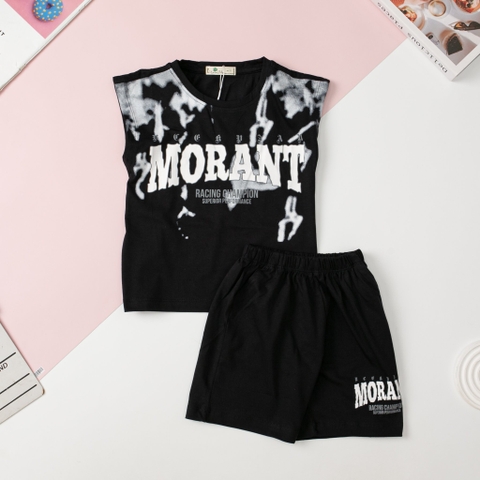Bộ cotton Bé trai sát nách loang Morant size 10/16T