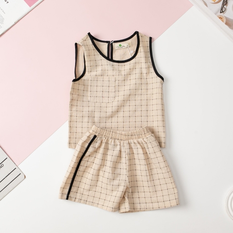 Bộ cotton BT sát nách có lé 1/7