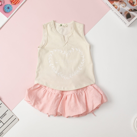 Bộ BG áo sát nách kèm chân váy nơ 2/10