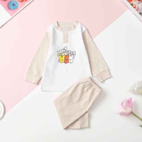 T405 Bộ sơ sinh thu đông trơn size 6/36 tháng