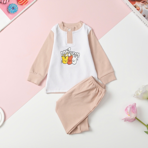 T405 Bộ sơ sinh thu đông trơn size 6/36 tháng