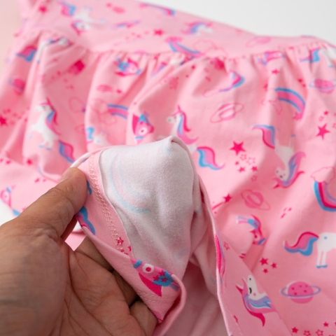 T412 Váy cotton thu đông Bé gái họa tiết 2/12T