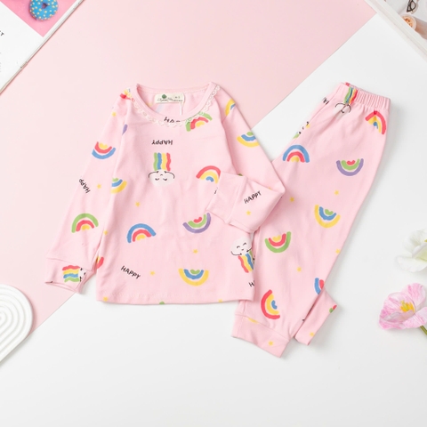 Bộ Bé gái nỉ bông hình họa tiết size 3/10T x24