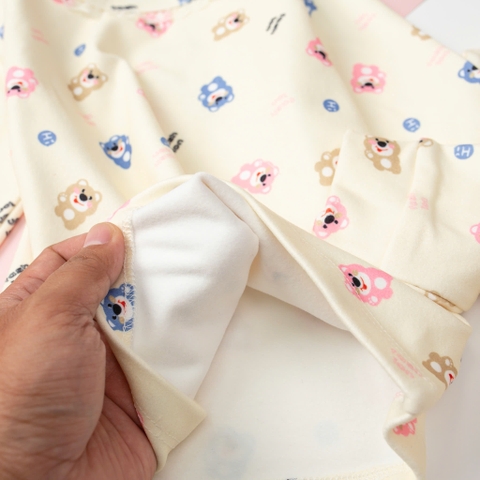 Bộ Bé gái nỉ bông hình họa tiết size 3/10T x24