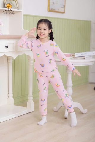 Bộ Bé gái nỉ bông hình họa tiết size 3/10T x24