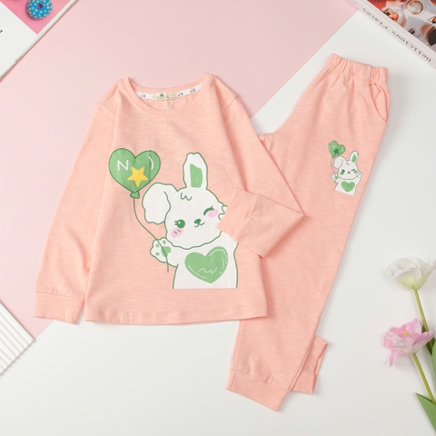 T416 Bộ Bé gái cotton thu đông size 8/16T