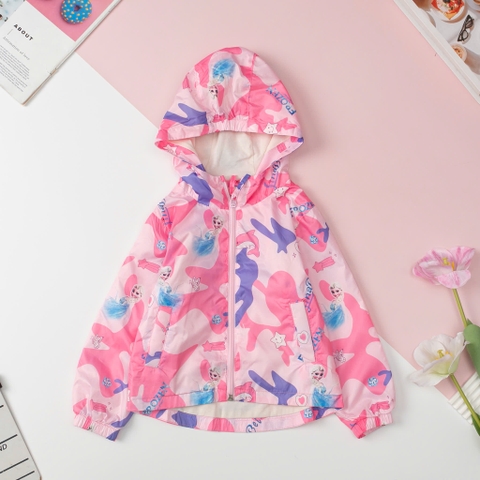 Áo gió trẻ em 2 lớp, hình họa tiết size 6/10 tuổi