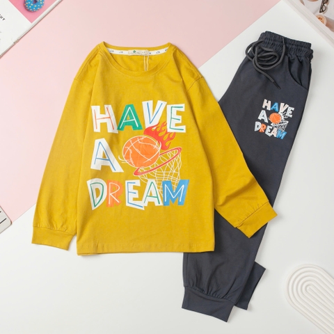 Bộ Bé trai cotton dài tay thu đông size 8/16 tuổi