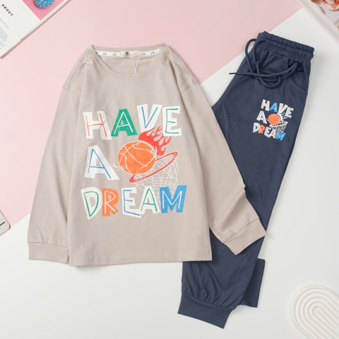 Bộ Bé trai cotton dài tay thu đông size 8/16 tuổi