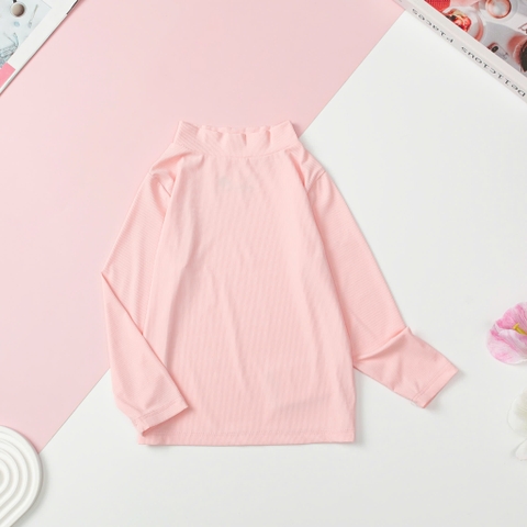 Áo len tăm mỏng cổ 3 phân vải TQ size 2/12 tuổi